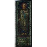 William Glasby (1863-1941), A stained glass panel depicting St. Agnes