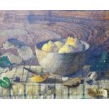 Denis William Eden (1878-1949), Still life of Lemons in a bowl, oil on canvas, signed, 29cm x 34.
