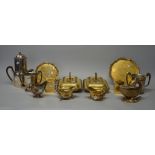 Assorted silver plate including; A pair of twin handled trophy cups,