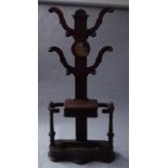 A Victorian style mahogany hall stand, 90cm wide x 210cm high,