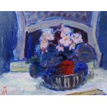 Margaret Thomas (1916-2016), The John Gay Bowl, oil on board, signed with monogram, 29cm x 36.