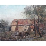 Oliver Hall (1869-1957), A Dorset Mill, oil on canvas, signed, inscribed on label verso,