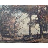 Oliver Hall (1869-1957), Early spring, Bandsea Forest, oil on canvas, signed,