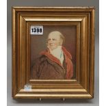 Early 19th century English school, portrait miniature on paper, possibly after Beechey,