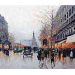 M. Stanley (20th century), Parisian street scene, oil on canvas, signed, 50cm x 60cm.