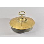 A Victorian 'Country House' brass spice and kitchen ingredients circular box,