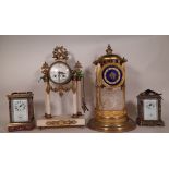 Horological interest, comprising; two carriage clocks,