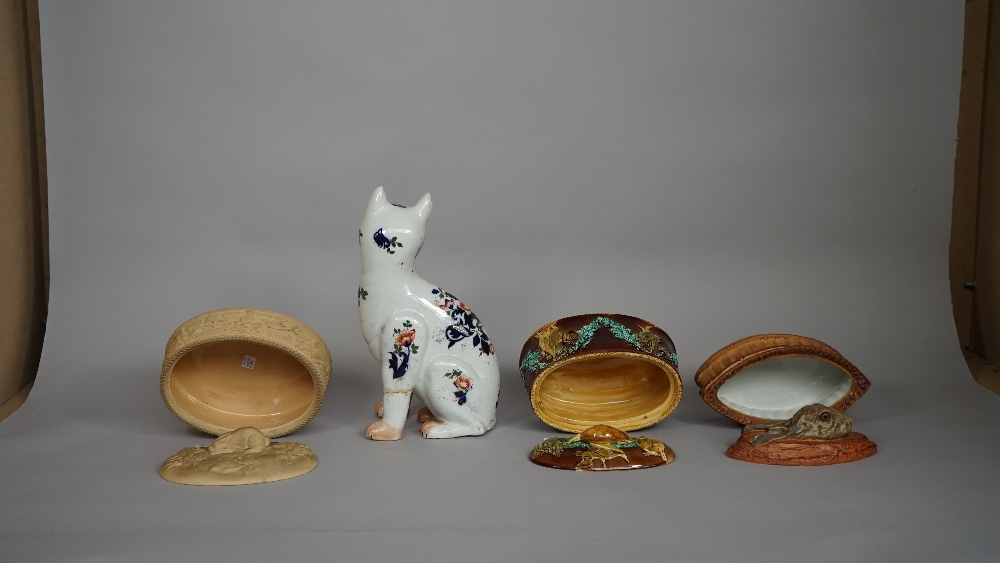 A polychrome painted porcelain game dish with moulded rabbit to lid, - Image 4 of 4