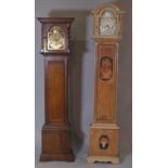 Tempus Fugit a 20th century oak cased grandmother longcase clock,