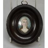 Late 18th century English School, a portrait miniature on ivory of Dr McCann,