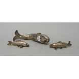 A .900 silver Middle Eastern fish of articulated form