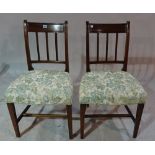 A set of four Regency style mahogany dining chairs, (4).