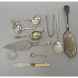 Silver flatware, comprising; a pair of fiddle pattern sauce ladles, London 1830,