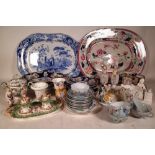 A quantity of mostly early 20th century ceramics,