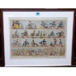 After I. R. Cruickshank, Hobby-Horse Fair, engraving with hand colouring, 30cm x 42cm.