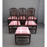 A set of six 19th century mahogany dining chairs,