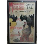 After Henri de Toulouse-Lautrec, Moulin Rouge Concert Bal, colour reproduction, 145cm x 90cm.