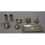 A group of Asian wares, comprising; a Chinese rectangular small tray,