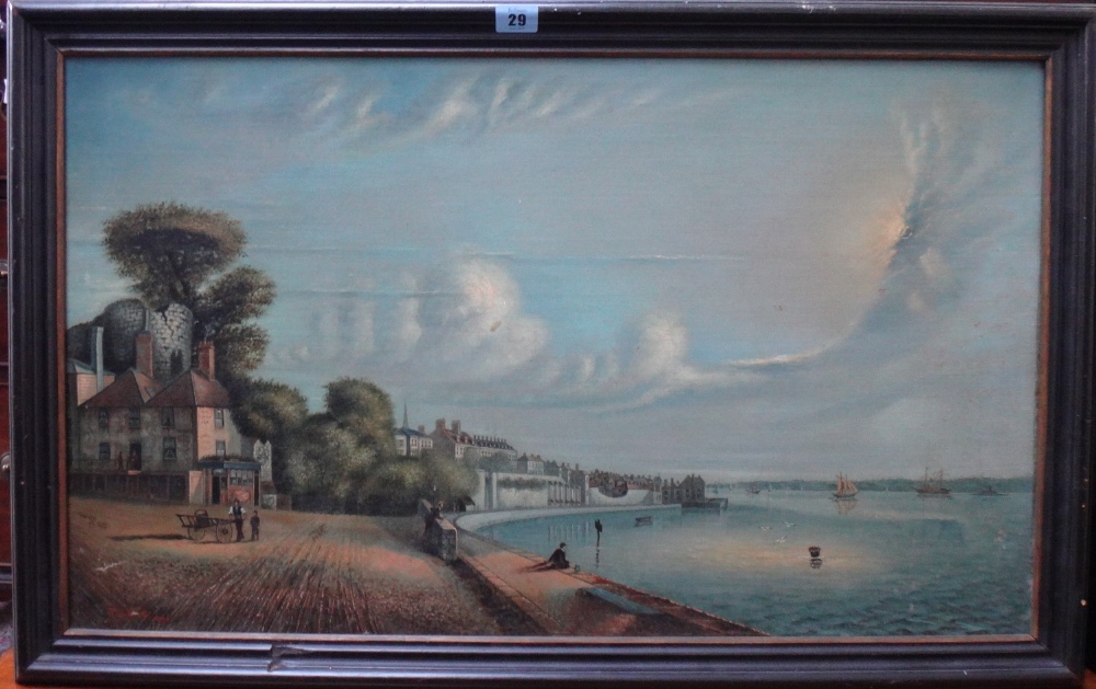 H** E** Locke (19th century), Western Shore, Southampton, oil on canvas, signed and dated 1890,