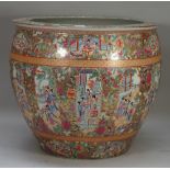 A large Chinese jardiniere, Canton, mid-late 20th century,