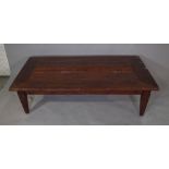 A 20th century hardwood rectangular coffee table.