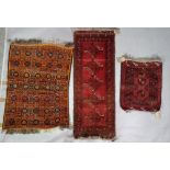 Five small Afghan rugs, (5).