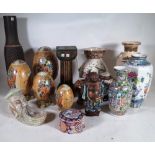 Ceramics, including; a group of mainly 20th century decorative English and Asian ceramic, vases,