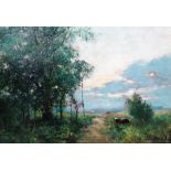 George Boyle (1842-1930), Landscape, oil on board, signed, 23.5cm x 34cm.