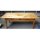 A 19th century French fruitwood rectangular centre table,