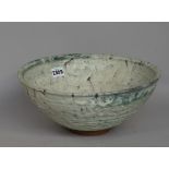 Dennis Lane (born 1922), a large thrown bowl, layered glazes,