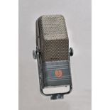 An RCA Type 44-BX, Velocity microphone, c. 1938, with metal stand bracket.