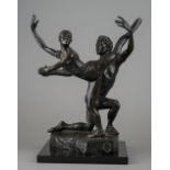 Enzo Maria Plazzotta (1921-1981), a bronze dancing ballerina couple, signed and numbered 7/9,