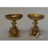 A pair of Victorian Scottish silver gilt ornaments, William Marshall Edinburgh, no date mark,