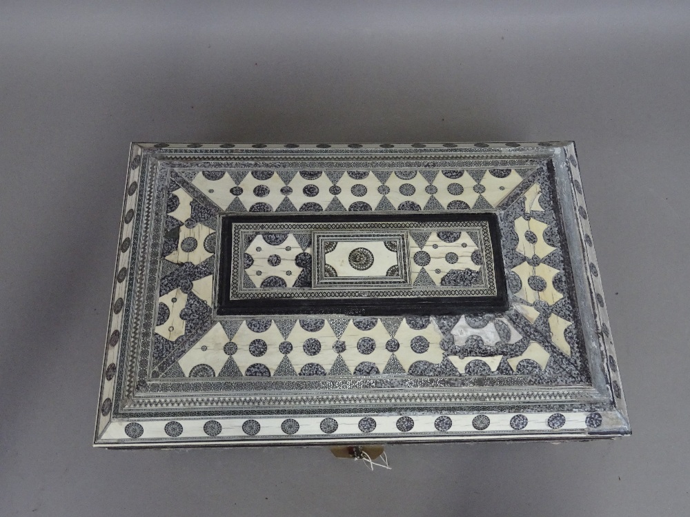 An early 19th century Sadeli ware sewing box of sarcophagus form, - Image 6 of 10