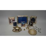A group of six modern silver mounted photograph frames, various designs, dates and sizes,