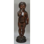 Nicholas Lecornet, late 19th century, Le baises de l'enfant, signed bronze, 53cm high.