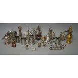 Assorted silver plate including; a 19th century jug;
