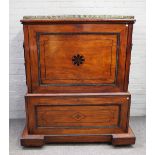 A George IV ebony inlaid mahogany folio cabinet,