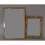 A 19th century gilt framed rectangular wall mirror,
