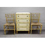 A 20th century child's five-piece bedroom suite in the manner of Colefax and Fowler comprising;
