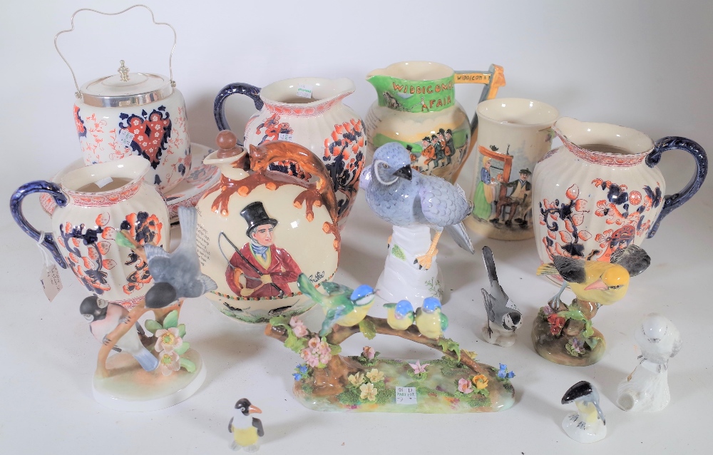 Ceramics, including; three musical tankards, Crown Devon,