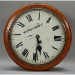 A mahogany cased dial clock, circa.