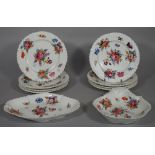 A Coalport `Union' shape part dessert service, circa 1820-30,