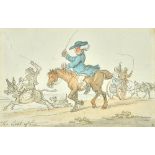 Thomas Rowlandson (1756-1827), How to Make the Least of a Horse; Travellers at a tollgate, two,