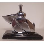 Rowson; a 20th century silver and plated table lighter in the form of a pelican, 7cm high.