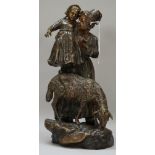 After Joseph D'Aste (French 1881-1945), a bronze figural group, circa.