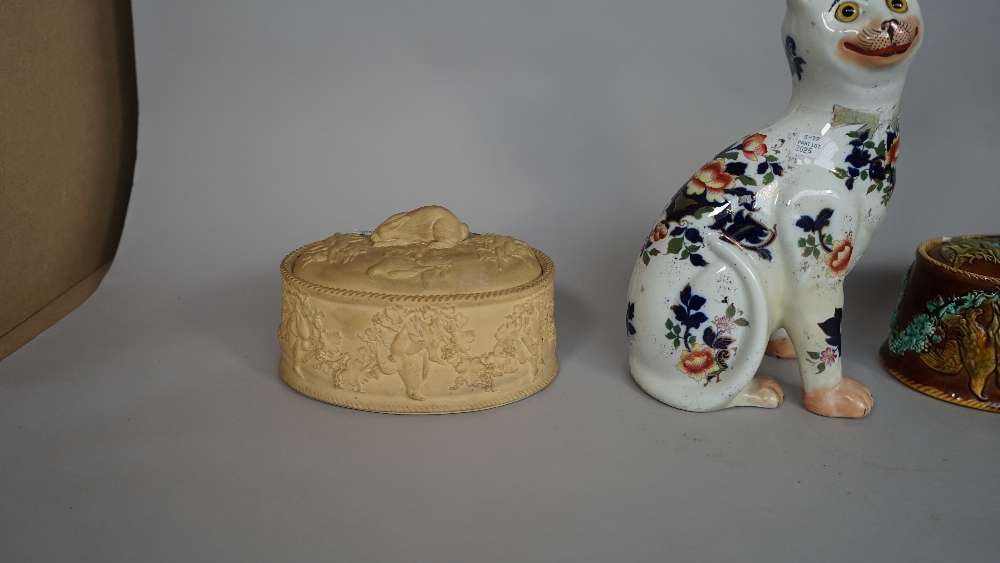 A polychrome painted porcelain game dish with moulded rabbit to lid, - Image 3 of 4