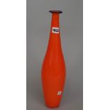 A Continental orange glass vase, possibly Austrian, 20th century,