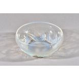 Rene Lalique, 'Ondines', an opalescent glass bowl, circa 1921, moulded with a band of naked sirens,