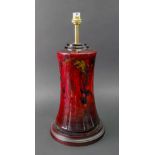 A Moorcroft flambé table lamp,